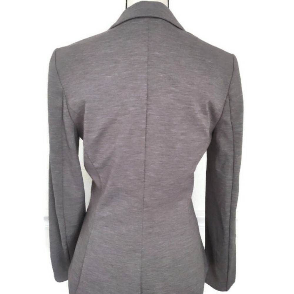 H&M Grey Women's Lined Career Lawyer Office Siren BlazerJacket Medium - Picture 4 of 4